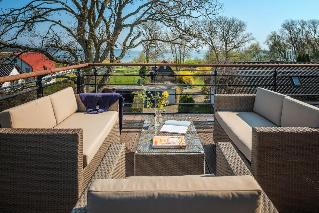 Villa Lotsenhaeuser Ruegen - Luxus Ferienhaus - 3 Schlafzimmer - Sauna - Dachterrasse Mit Boddenblick Бреге Екстериор снимка